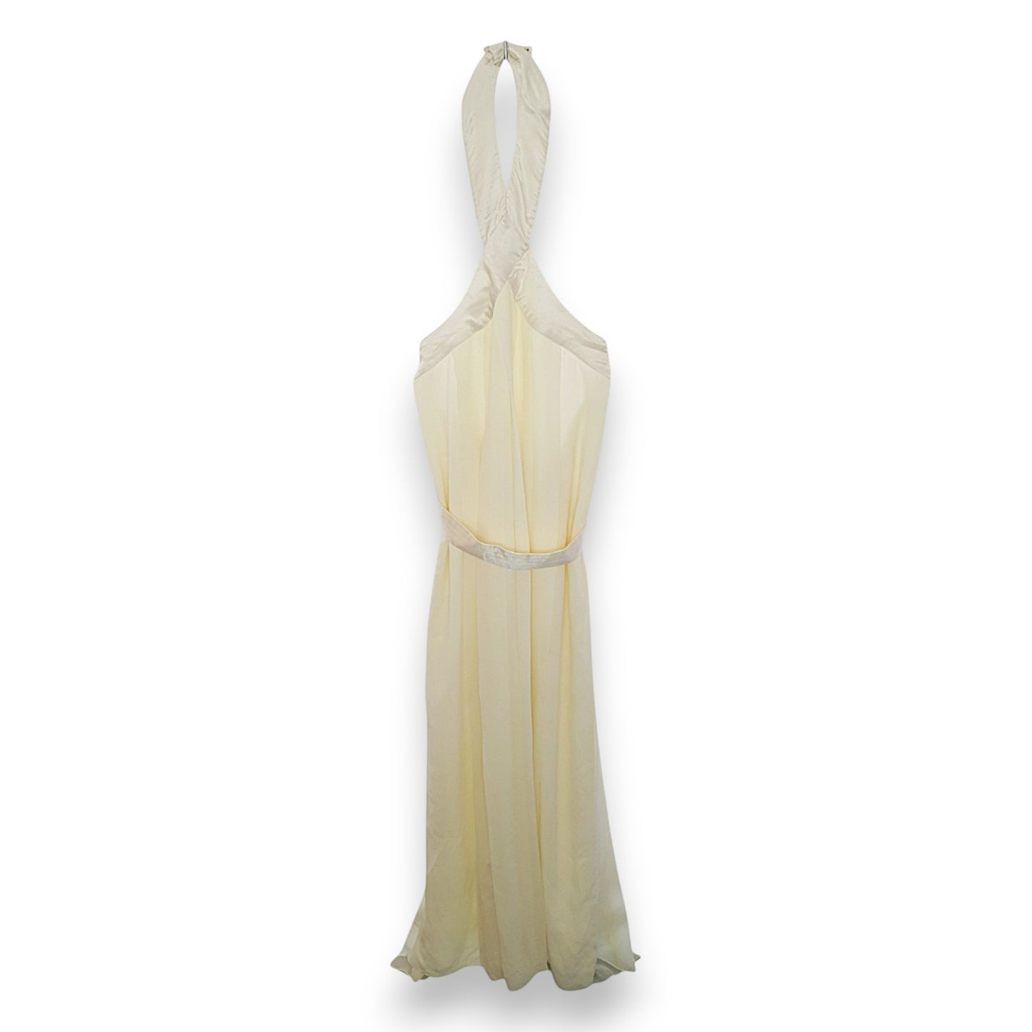 Robe jaune à col licou et ceinture Parigi
