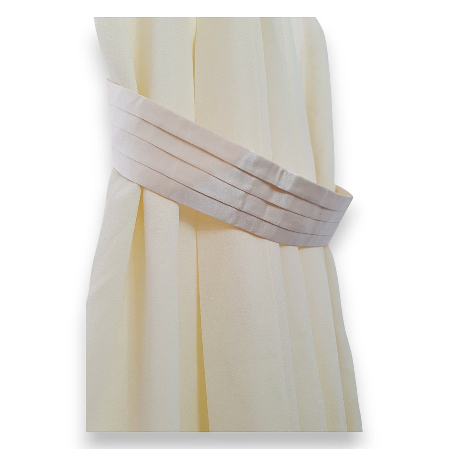 Robe jaune à col licou et ceinture Parigi