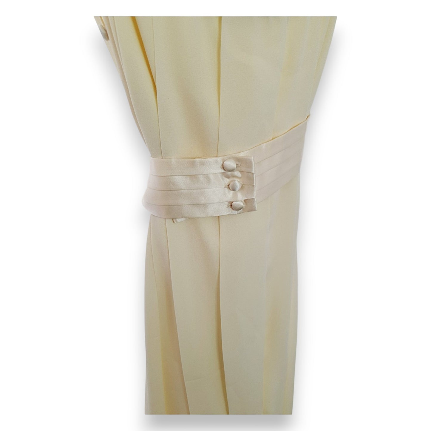 Robe jaune à col licou et ceinture Parigi