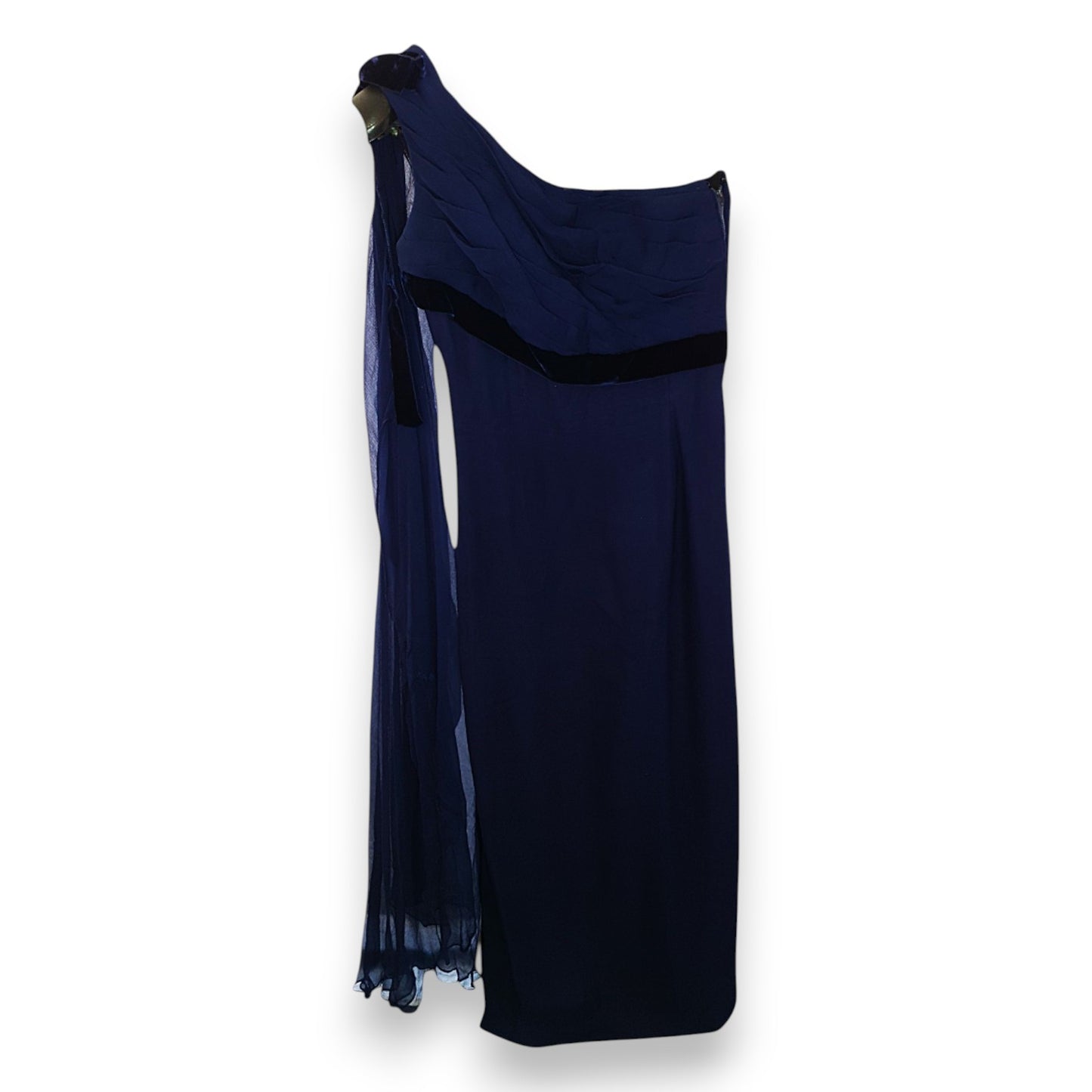 Jean Allen of London Blue Shift Dress with Single Sleeve