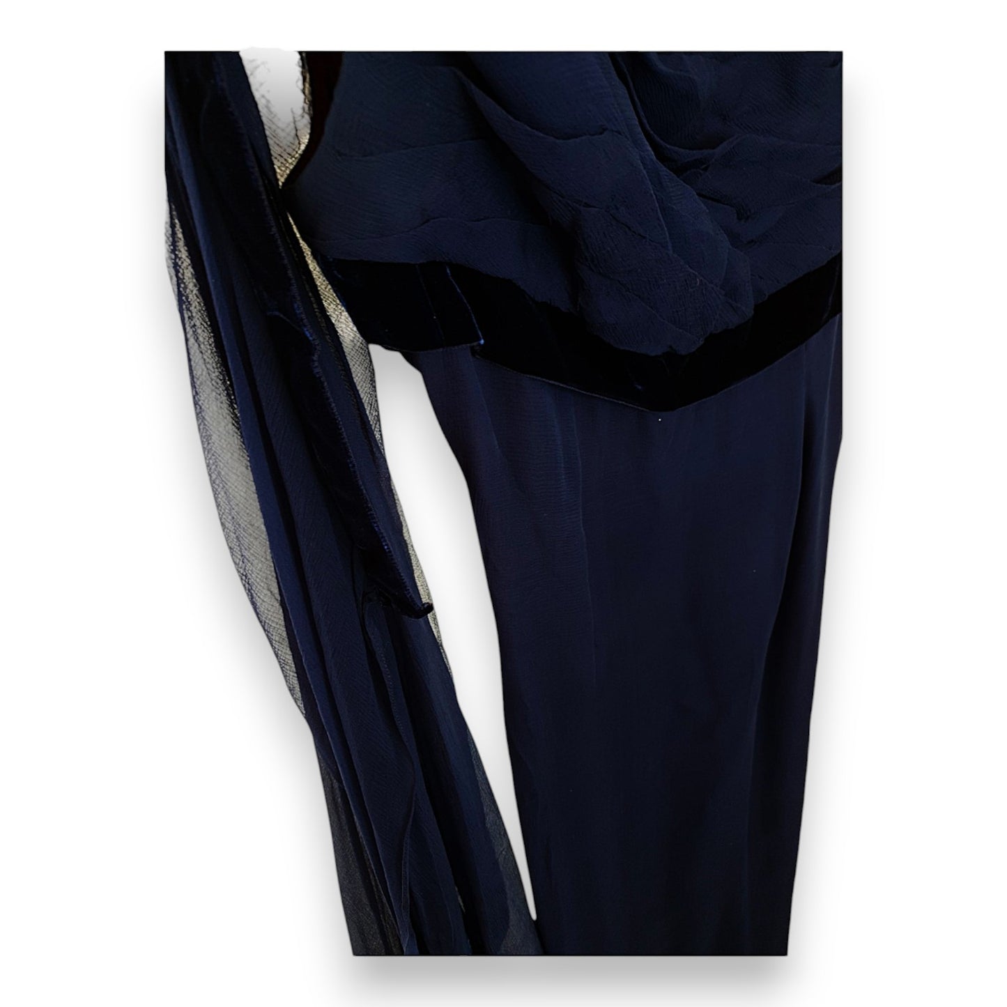 Jean Allen of London Blue Shift Dress with Single Sleeve