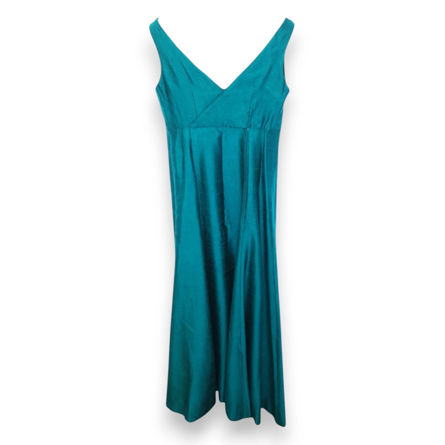 Robe sans manches bleu sarcelle avec veste courte