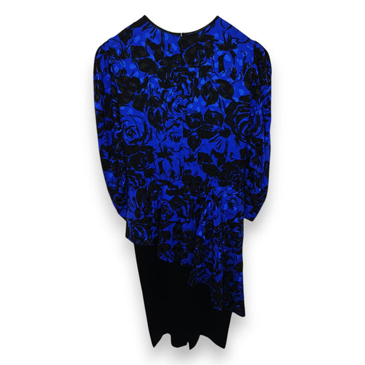 Sylvia Michel Black & Blue Floral Dress
