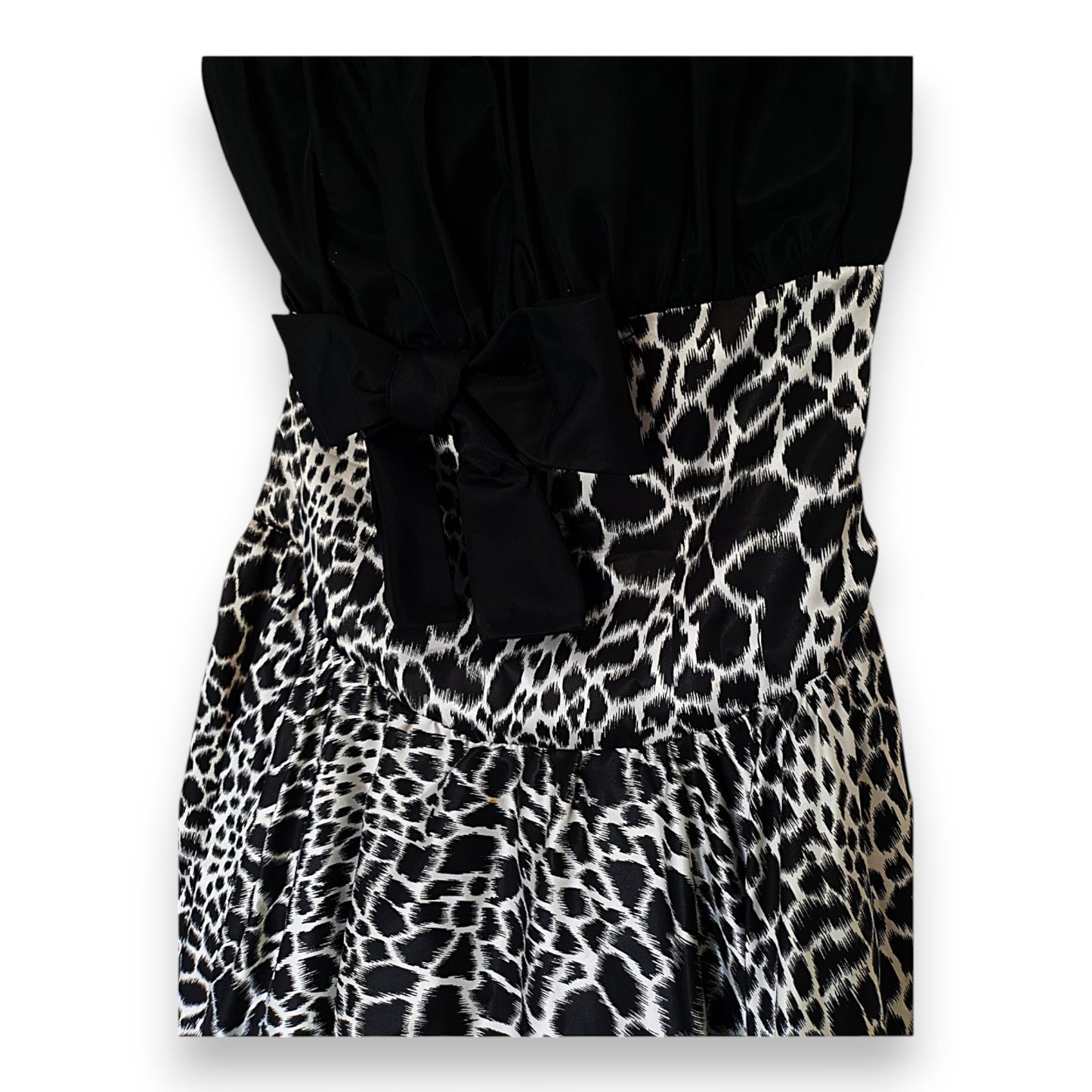 Robe de bal de créateur à imprimé animalier Roland Kerry London