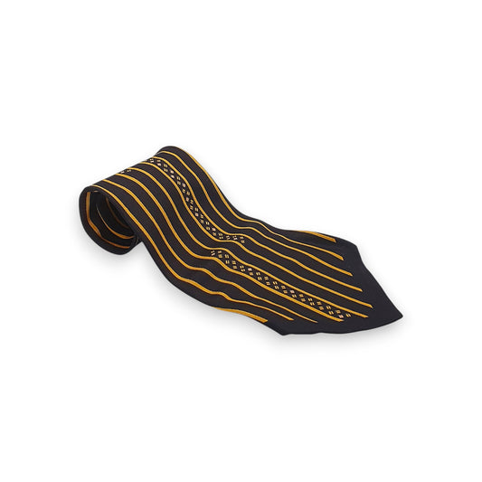 Clement Loti Black & Yellow Striped Tie