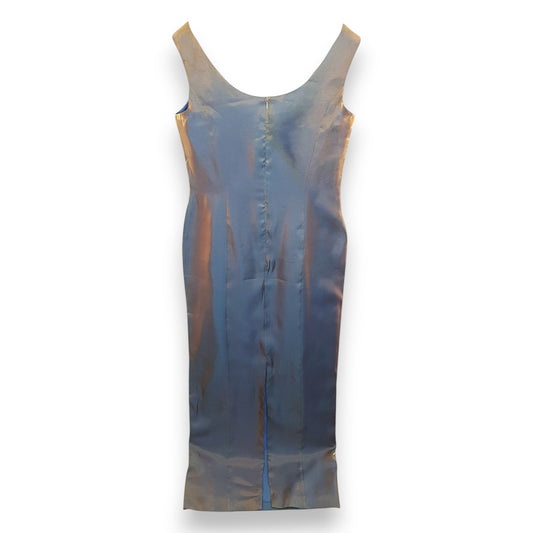 Tous Les Jours Blue/Gold Two-Tone Sleeveless Dress