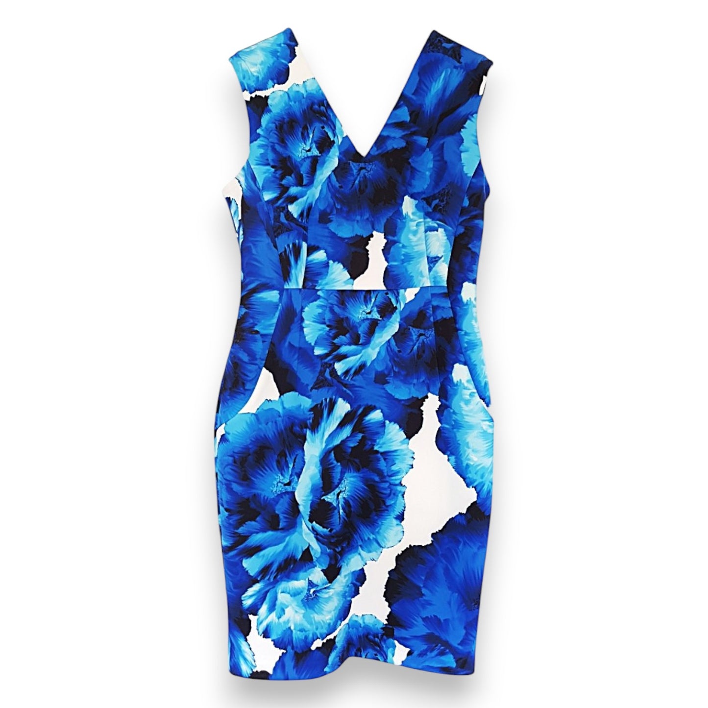 Robe blanche à fleurs bleues Calvin Klein