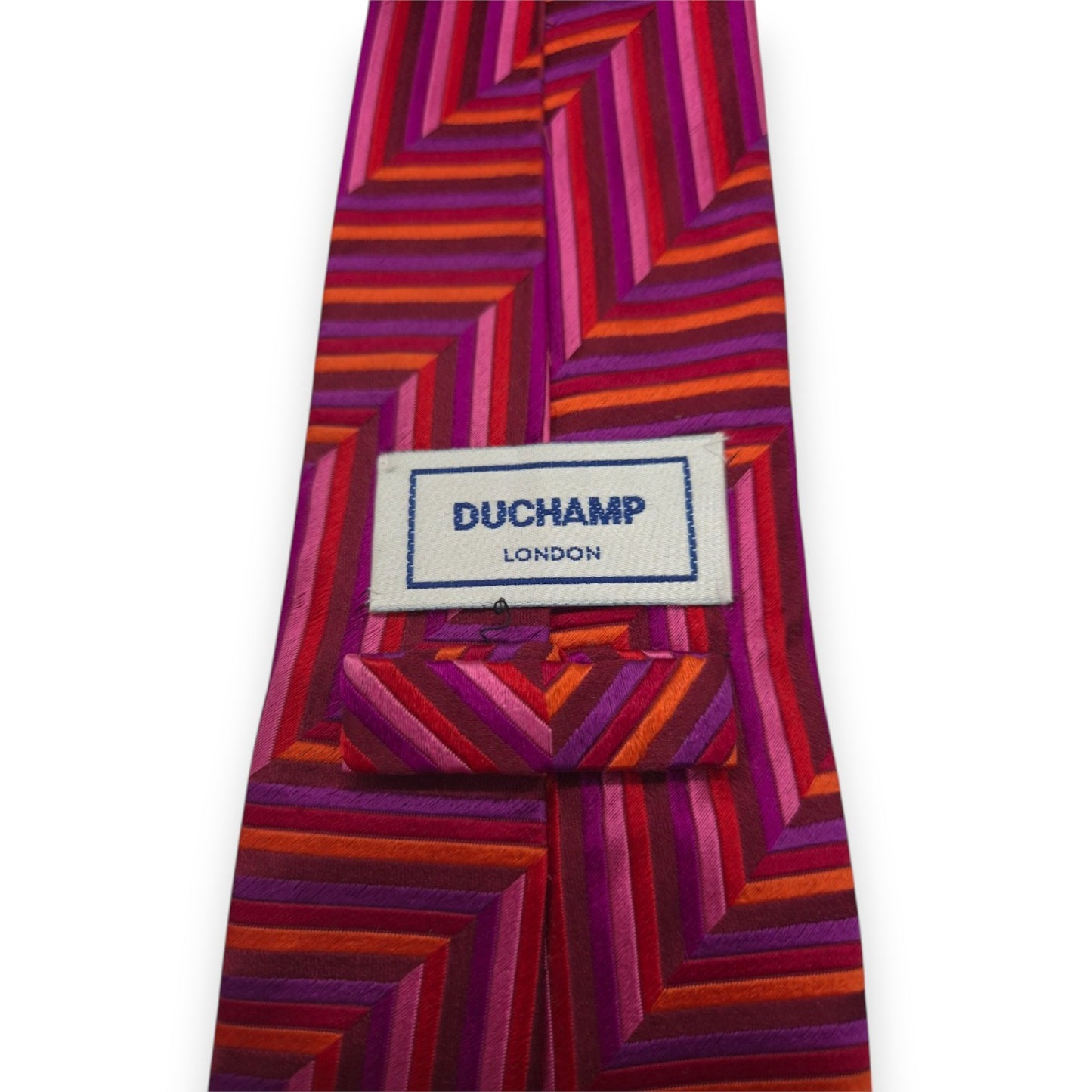 Cravate Duchamp rose/orange