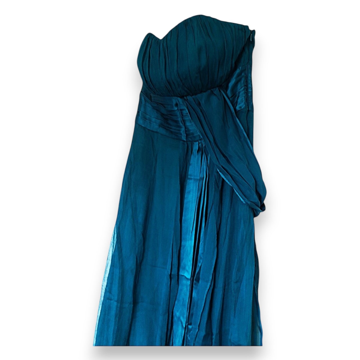 Robe en mousseline verte mousson