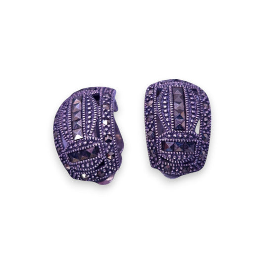 Sterling Silver Marcasite Vintage Earrings