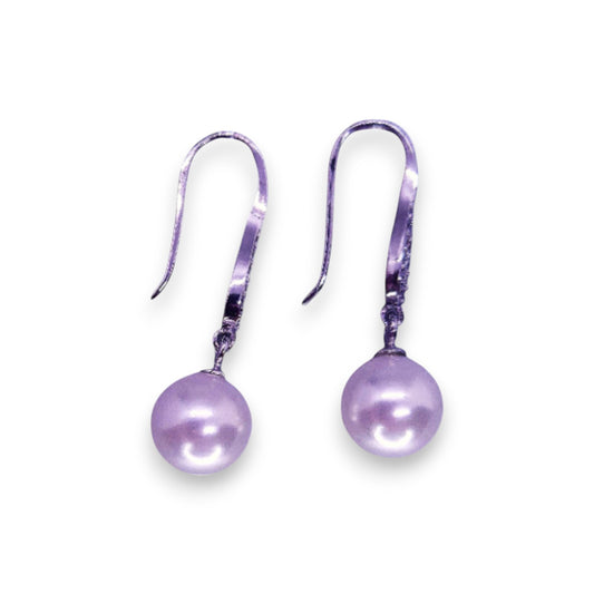 Sterling Silver Pearl & Cubic Zirconia Classic Earrings