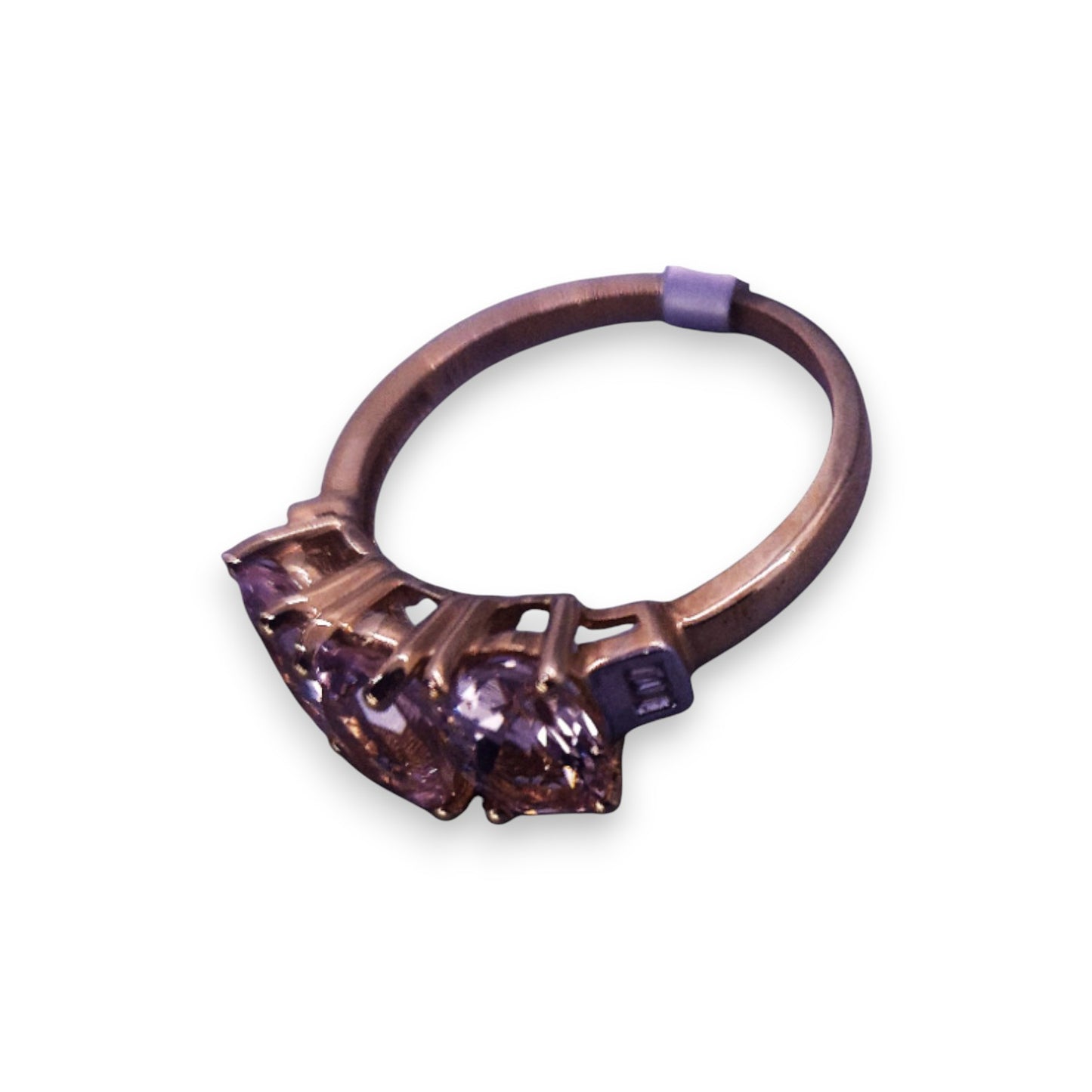 9ct Gold Morganite & Diamond Classic Ring