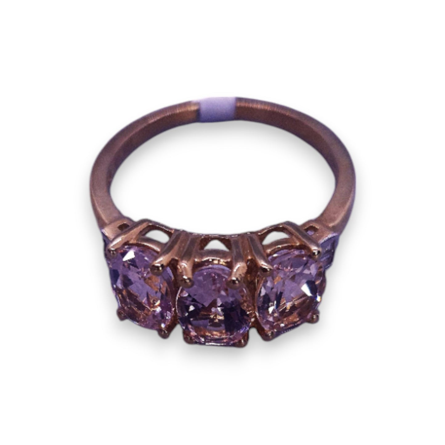 9ct Gold Morganite & Diamond Classic Ring
