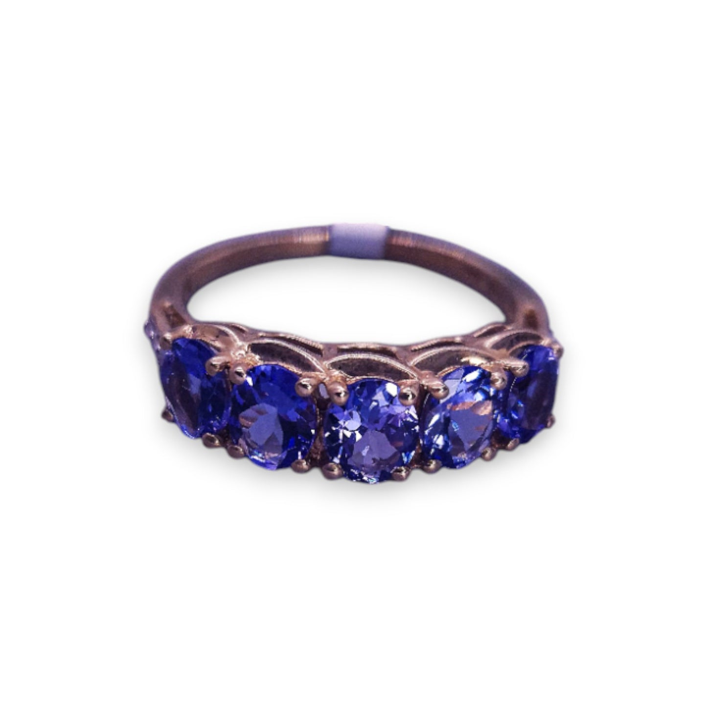 9ct Gold Tanzanite & Diamond Classic Ring