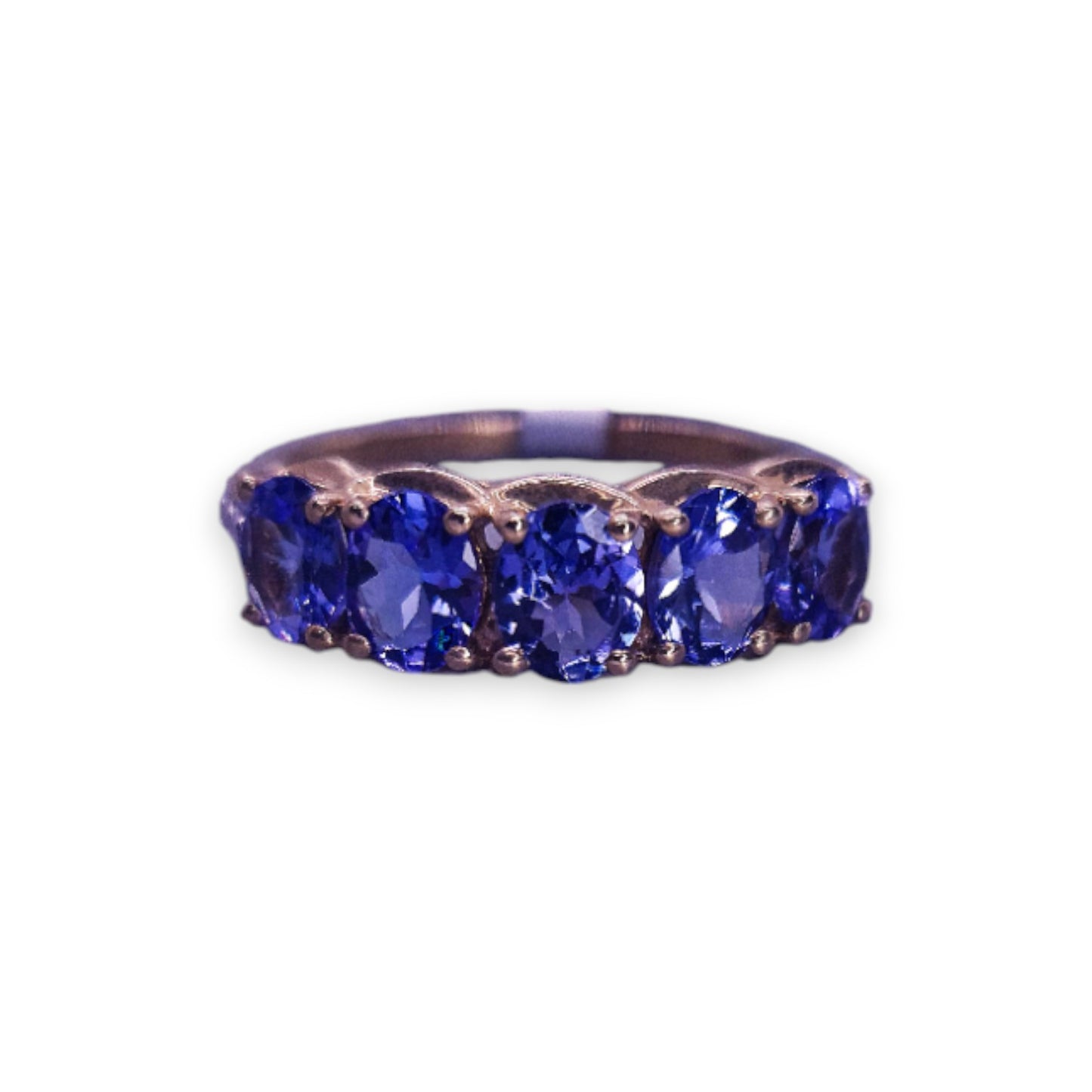 9ct Gold Tanzanite & Diamond Classic Ring