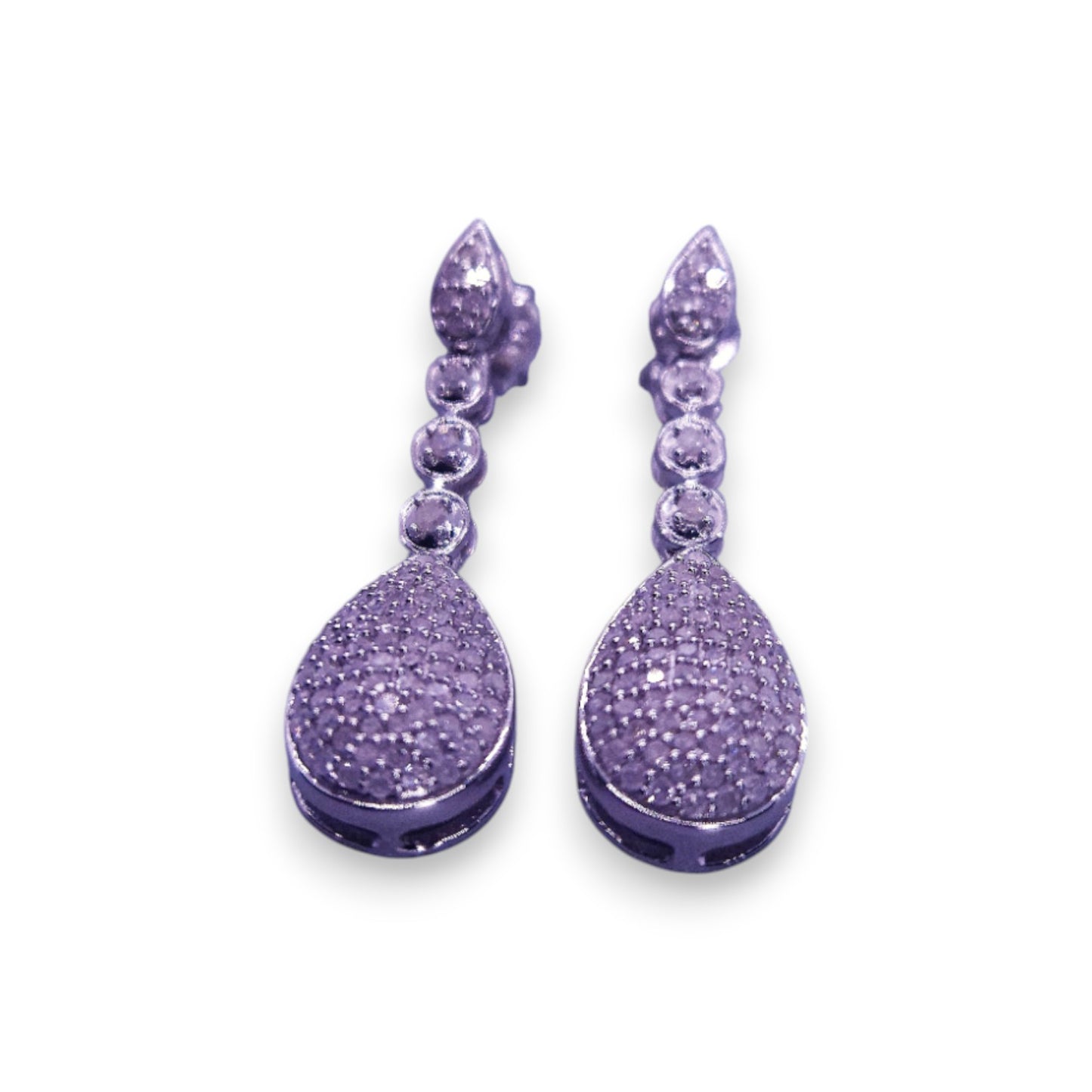 Sterling Silver with Diamond Classic Earrings