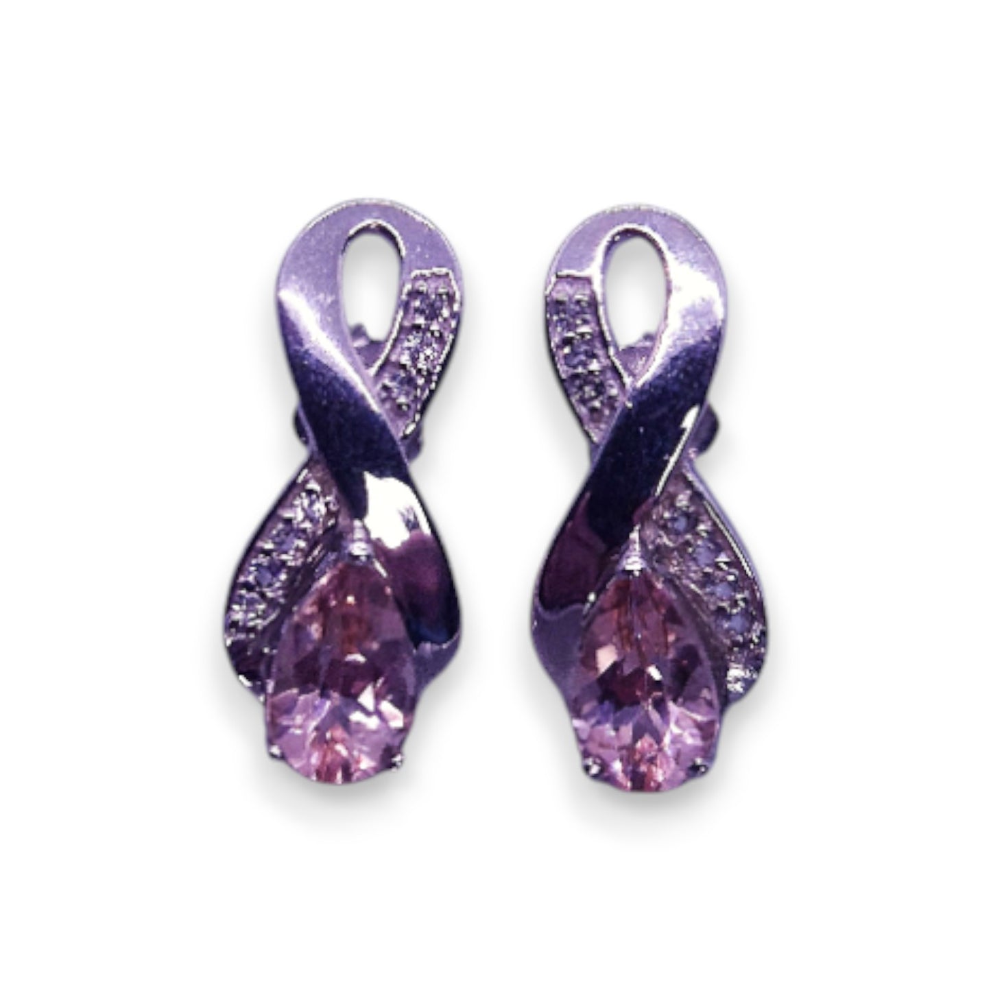 Sterling Silver Galileia & Clear Topaz Classic Earrings