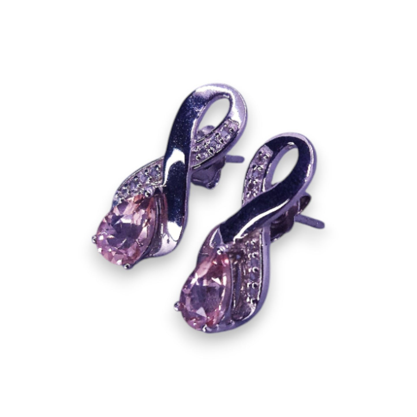 Sterling Silver Galileia & Clear Topaz Classic Earrings
