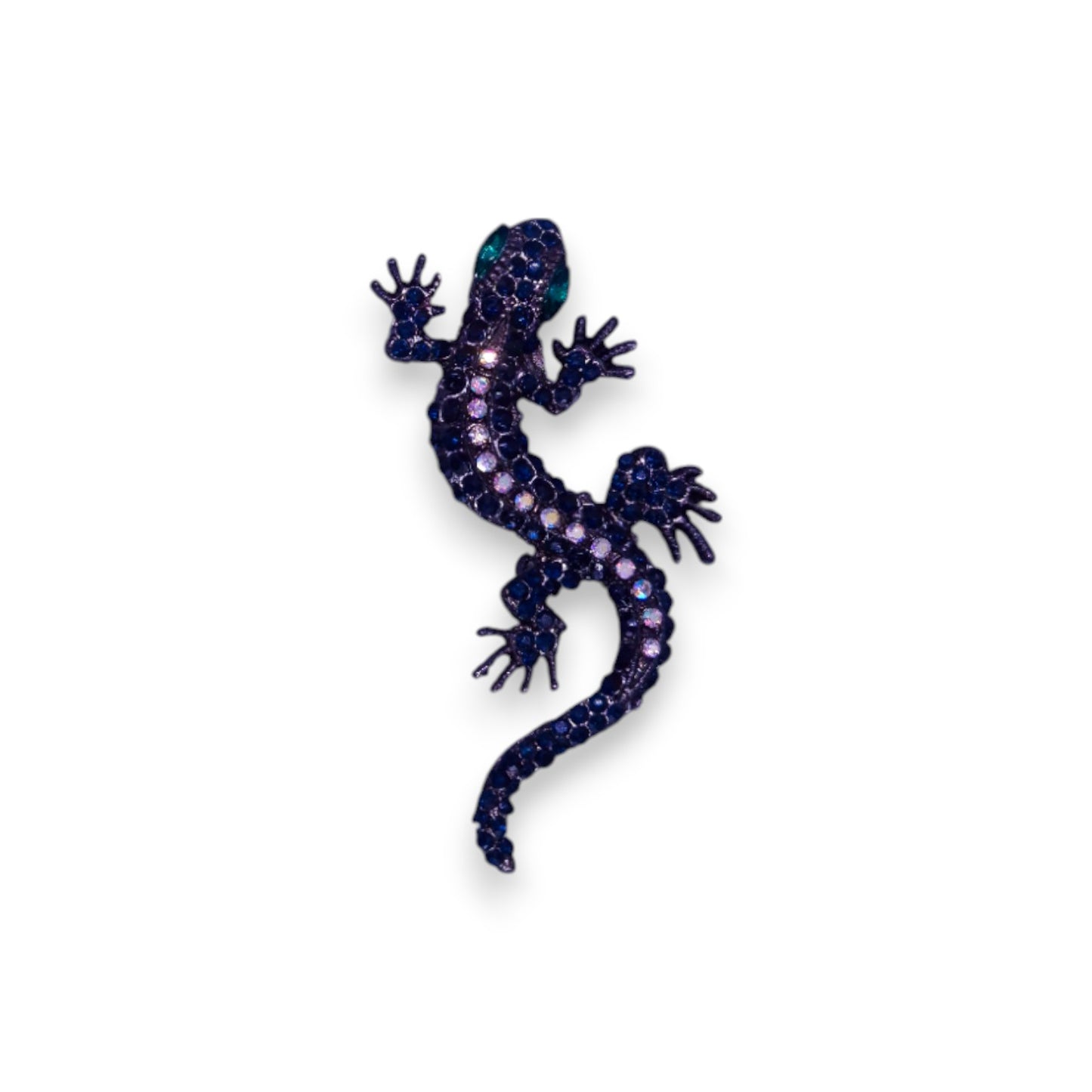 Metal Blue, Green, & Clear Cubic Zirconia Nature Inspired Brooch