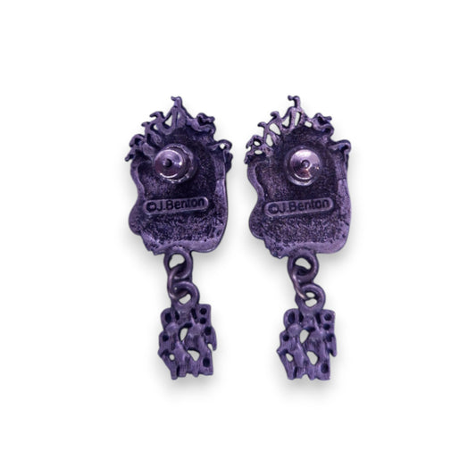 Silver Tone Statement Earrings