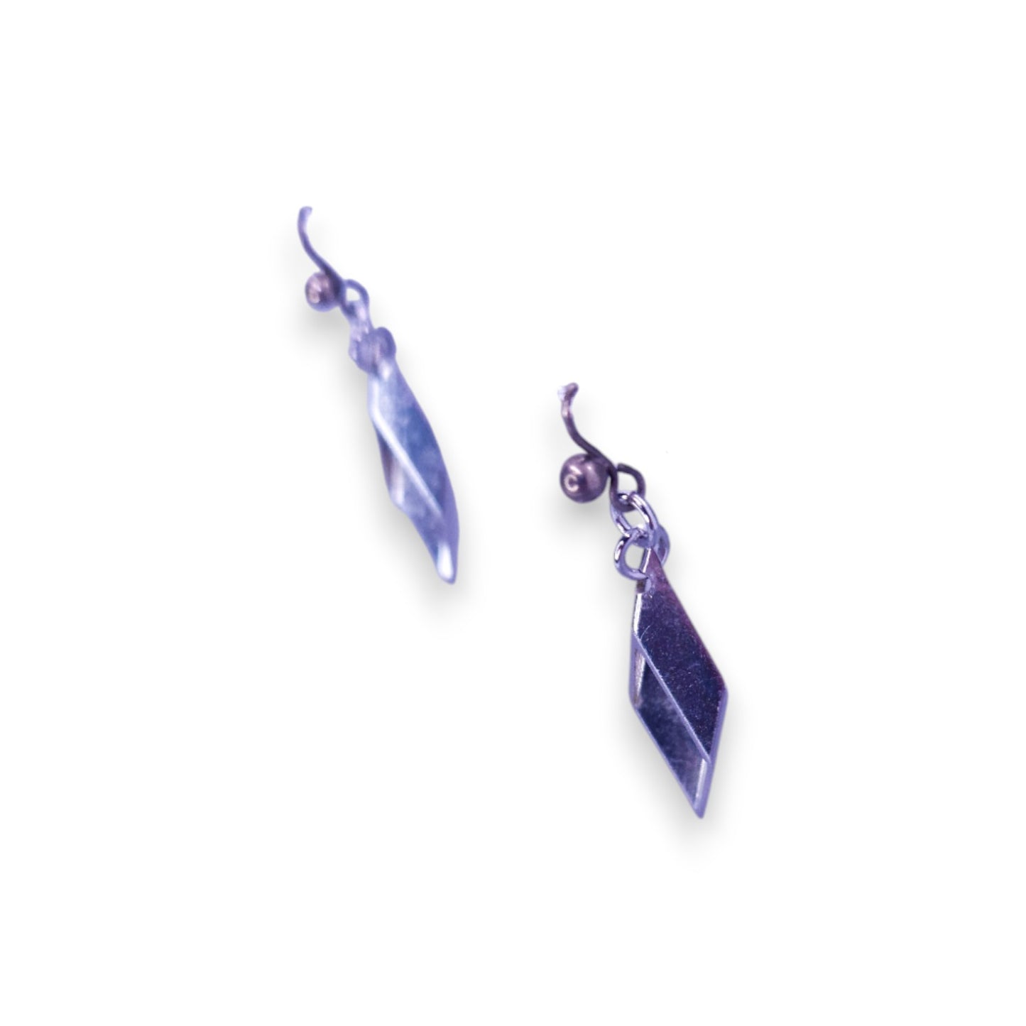 Silver Tone Art Deco Earrings