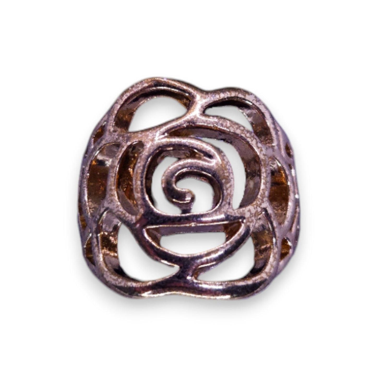 Gold Tone Nature Inspired Rose Ring