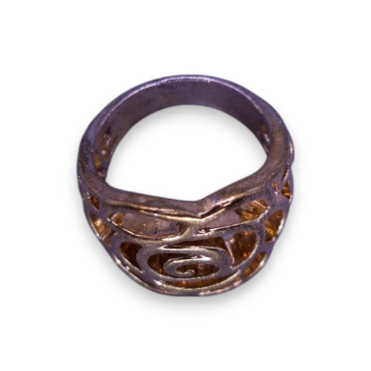 Gold Tone Nature Inspired Rose Ring