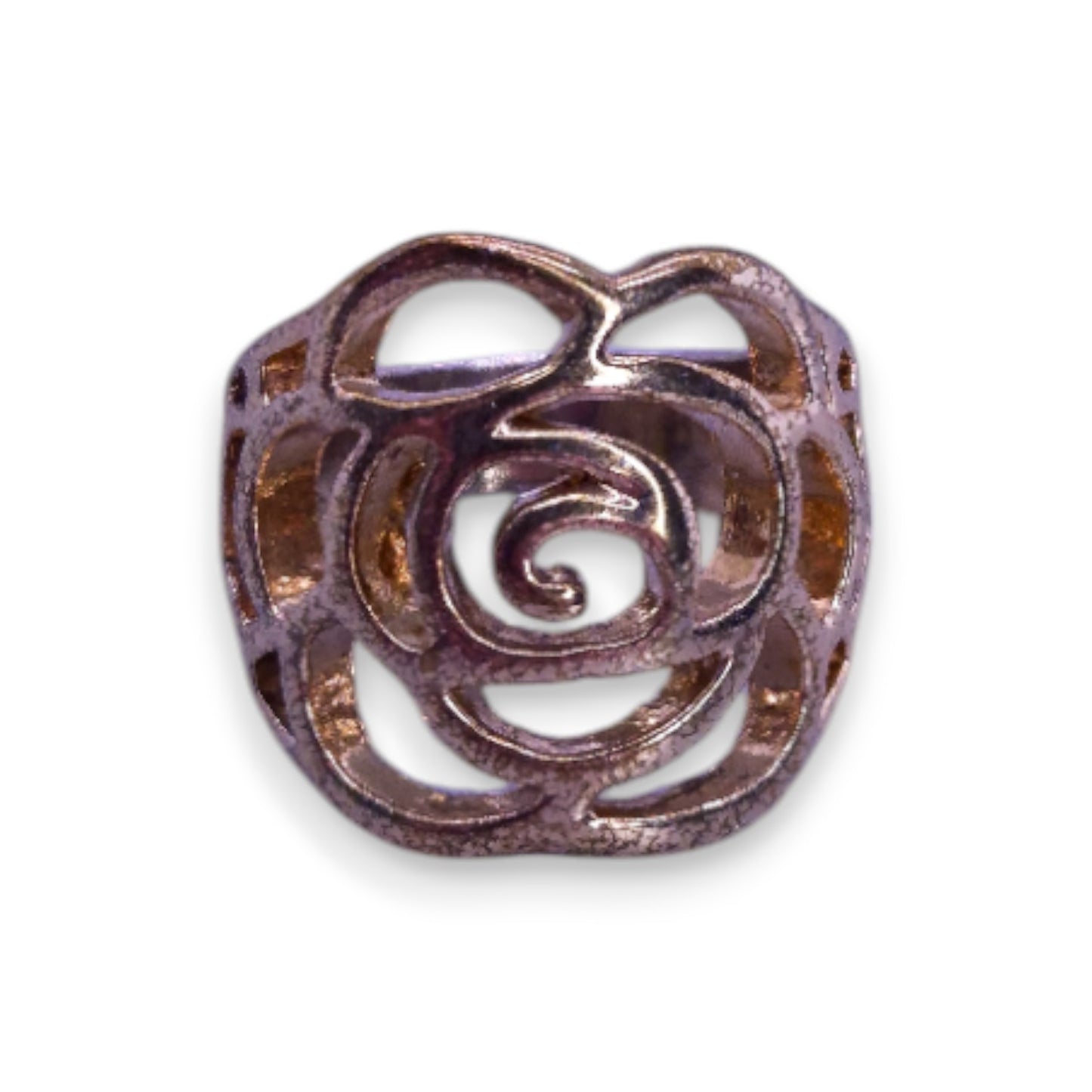 Gold Tone Nature Inspired Rose Ring