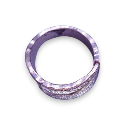 Silver Tone Nature Inspired Leaf Ring