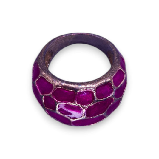 Gold Tone Enamelled Statement Ring