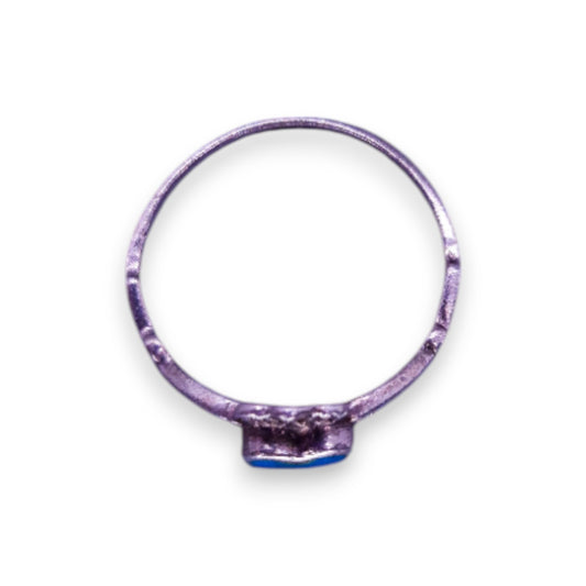 Sterling Silver Enamelled Vintage Claddagh Ring