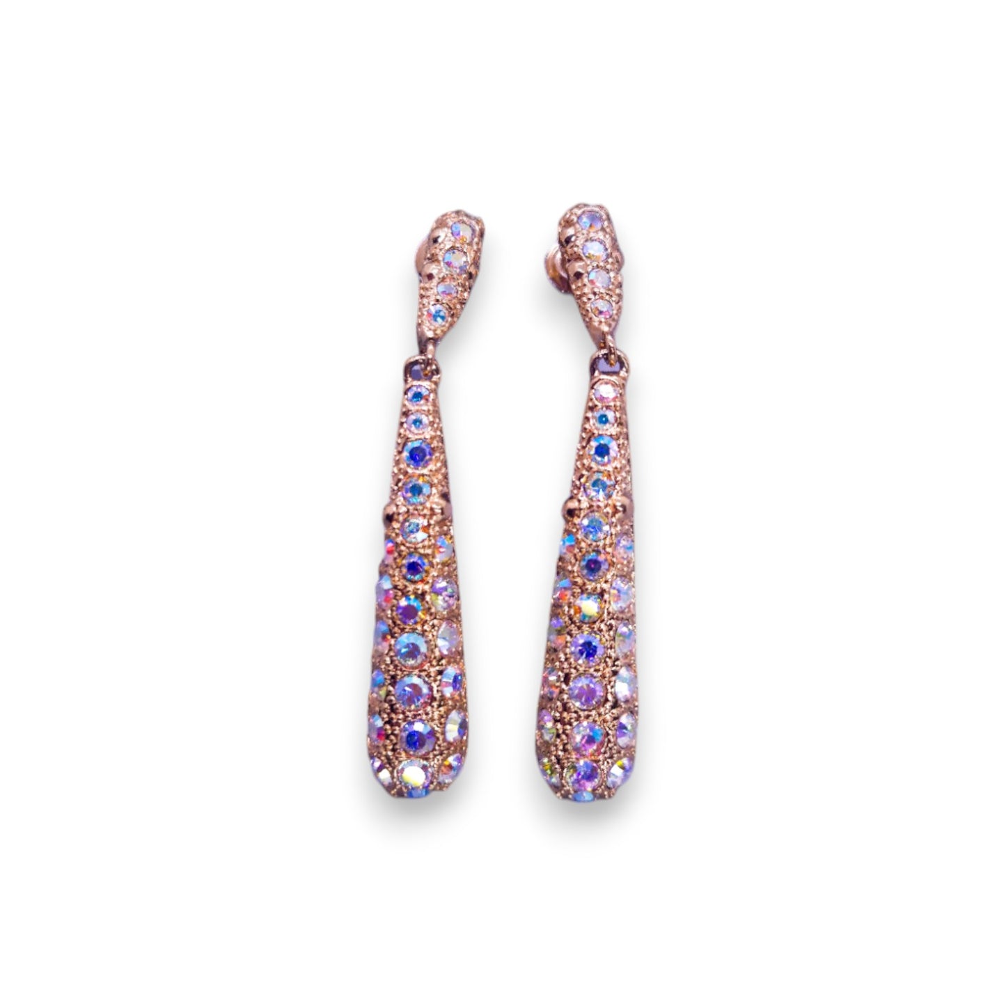 Gold Tone Cubic Zirconia Classic Earrings
