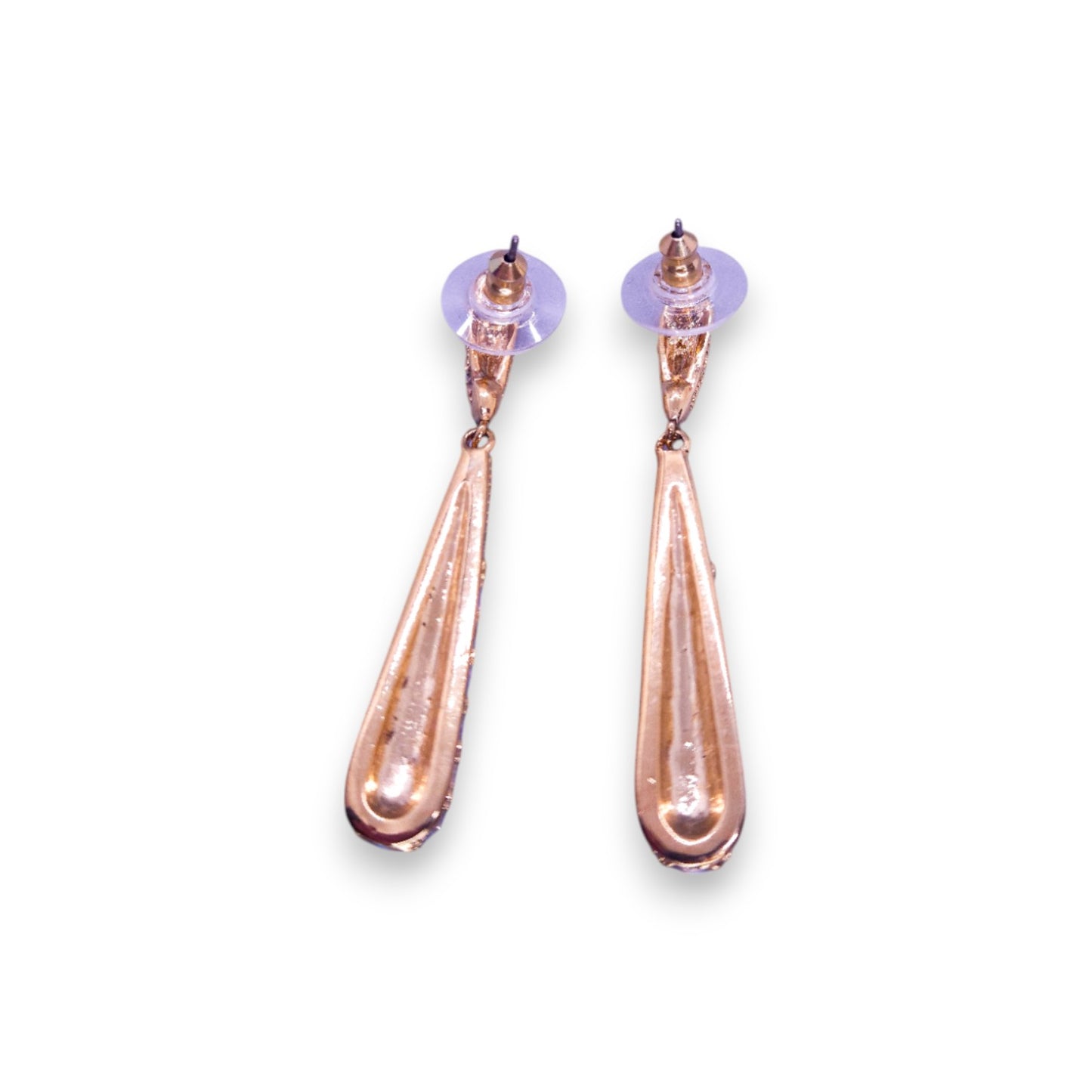 Gold Tone Cubic Zirconia Classic Earrings