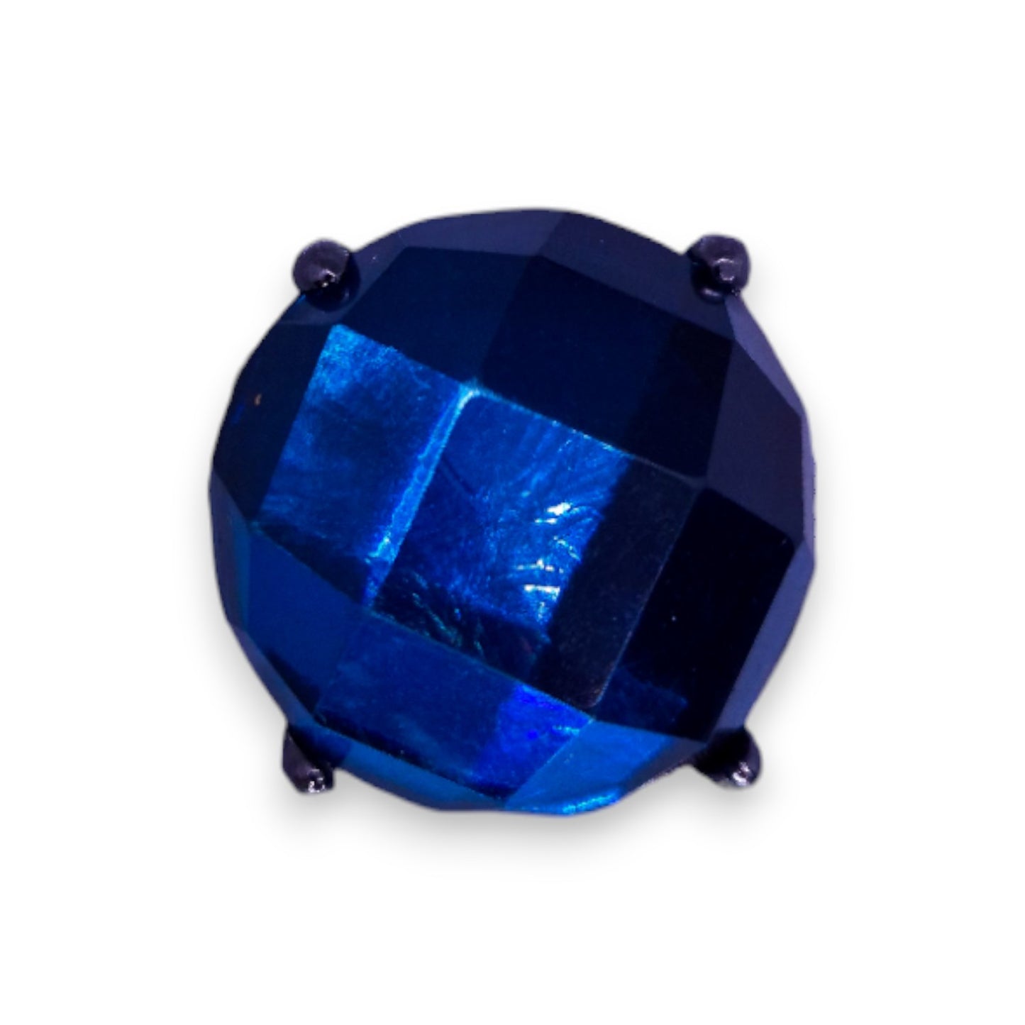 Metal Blue Stone Statement Ring