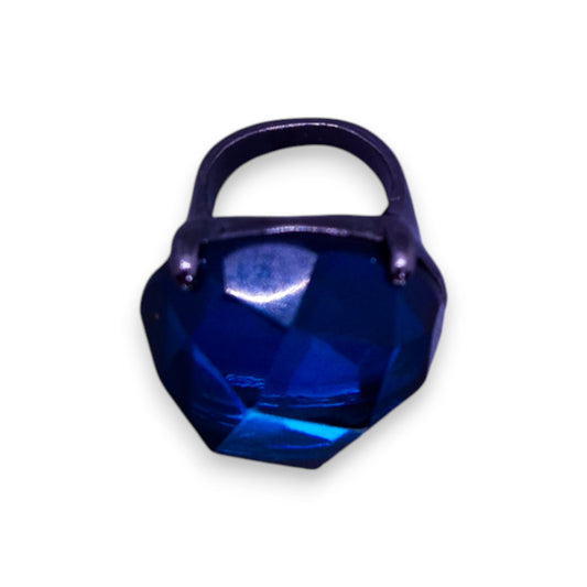 Metal Blue Stone Statement Ring