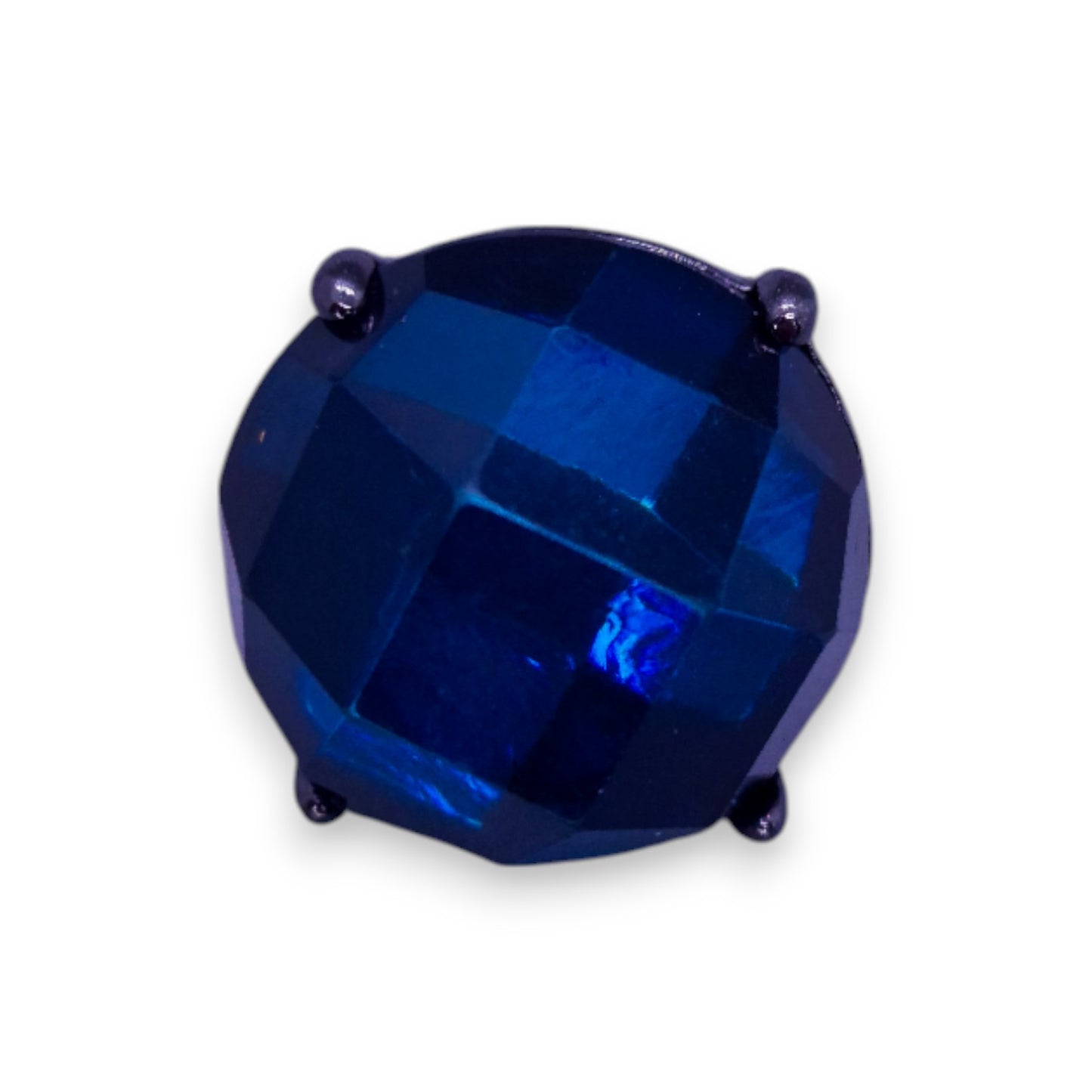 Metal Blue Stone Statement Ring