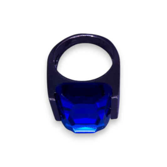 Metal Blue Stone Statement Ring