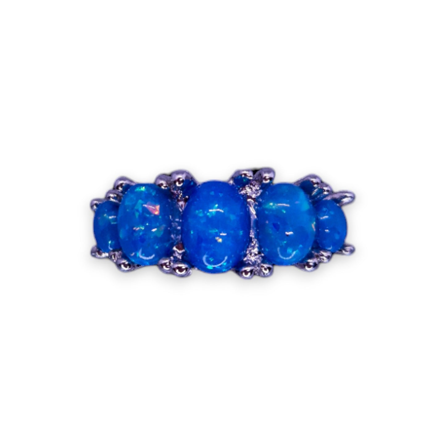 Sterling Silver Opal Classic Ring