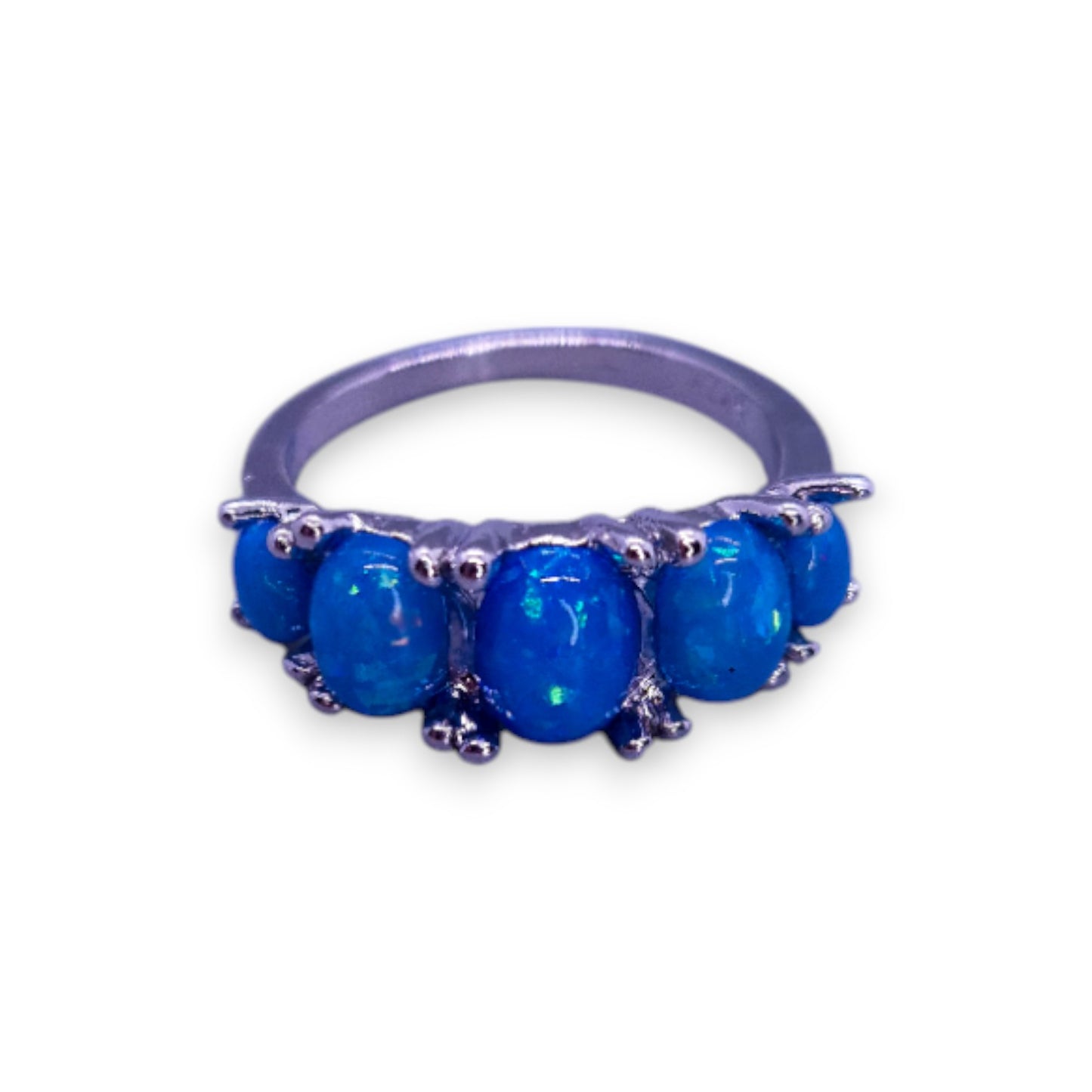 Sterling Silver Opal Classic Ring