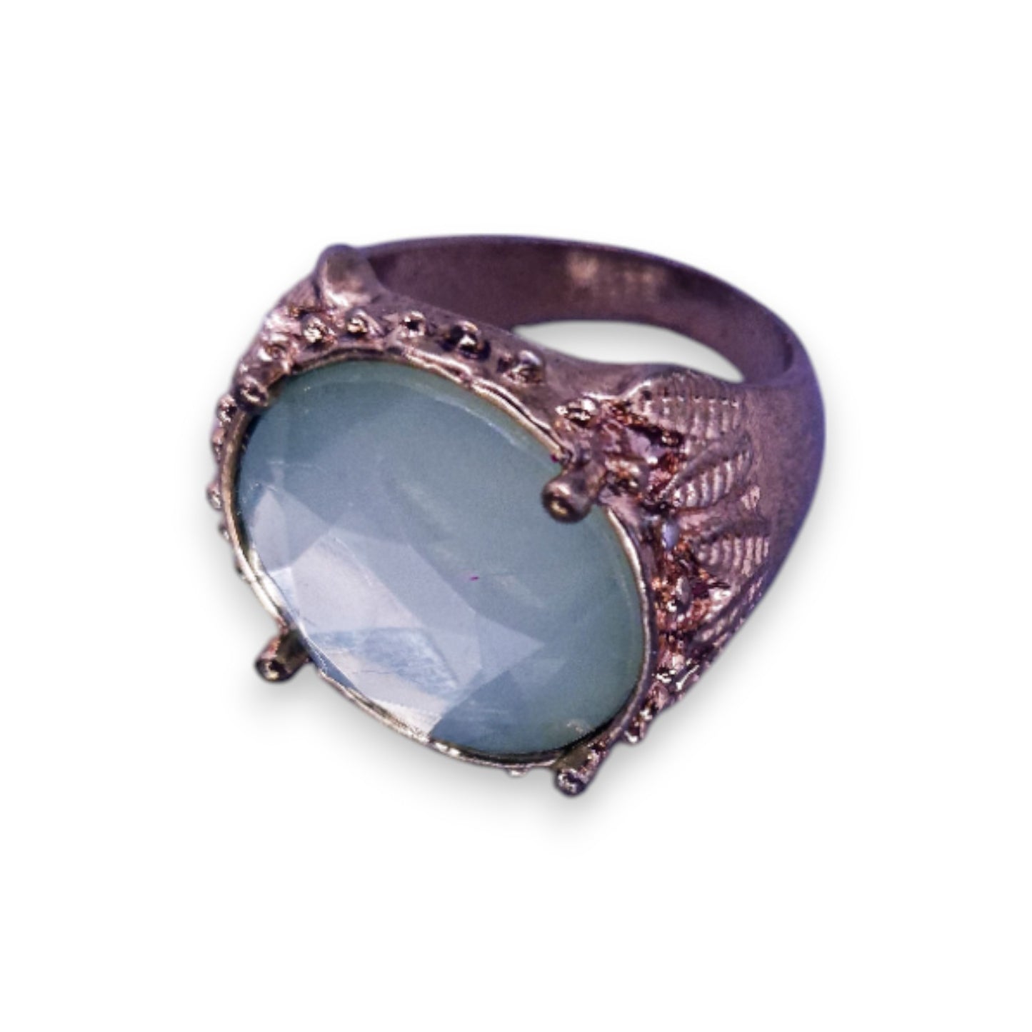 Metal Blue Stone Vintage Ring