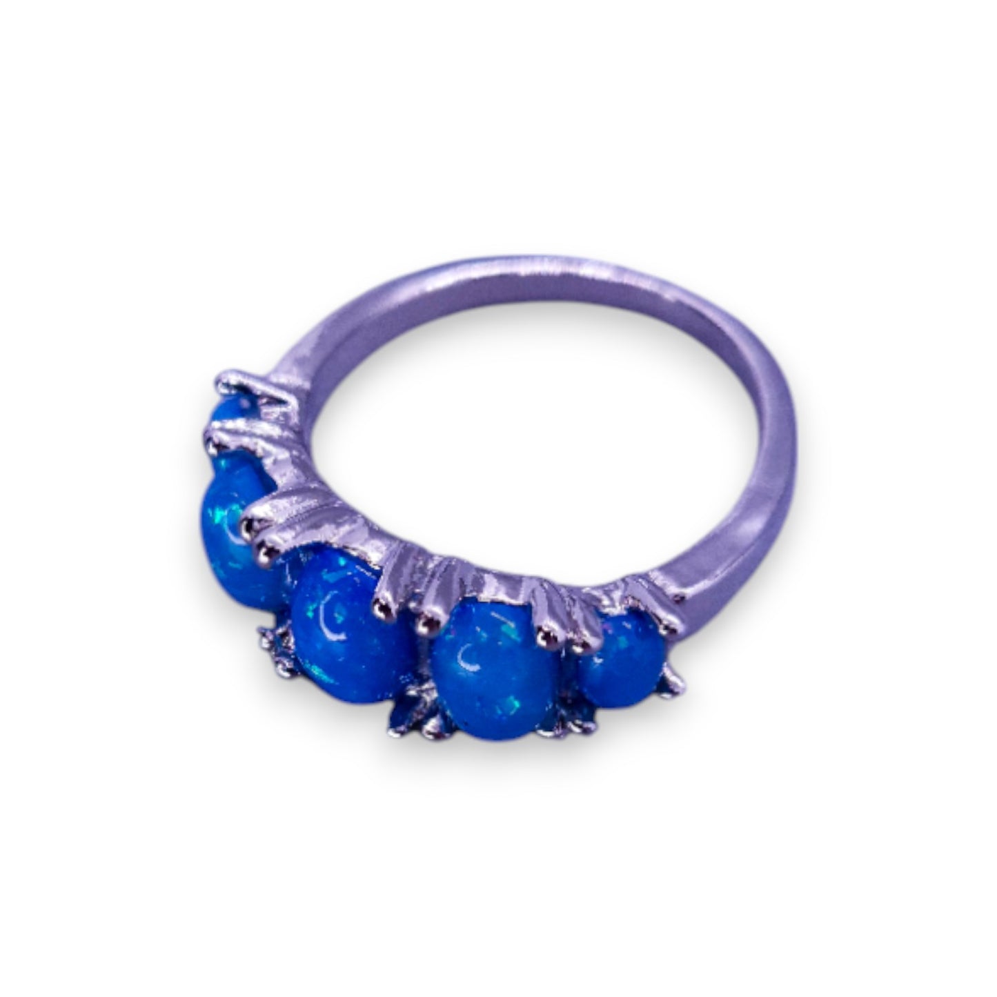 Sterling Silver Opal Classic Ring