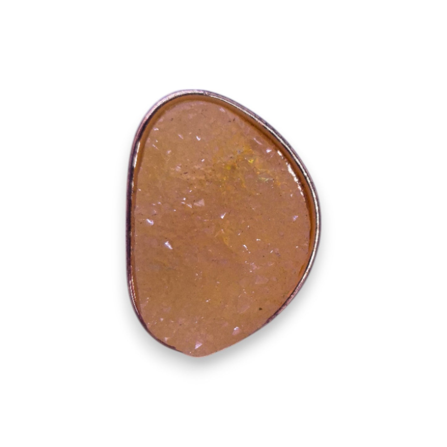 Gold Tone Drusy Quartz Statement Ring