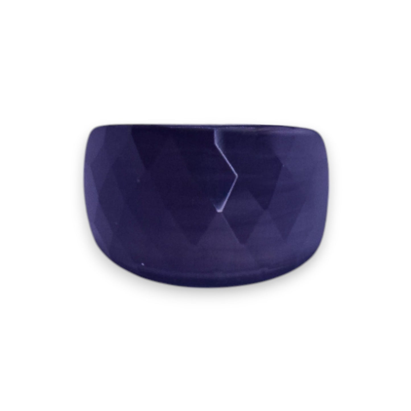 Silver Tone Purple Stone Statement Ring
