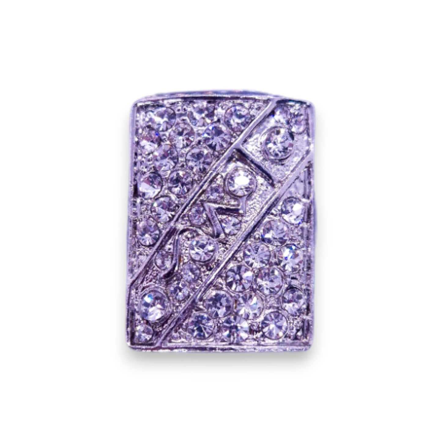 Silver Tone Clear Stones Statement Ring