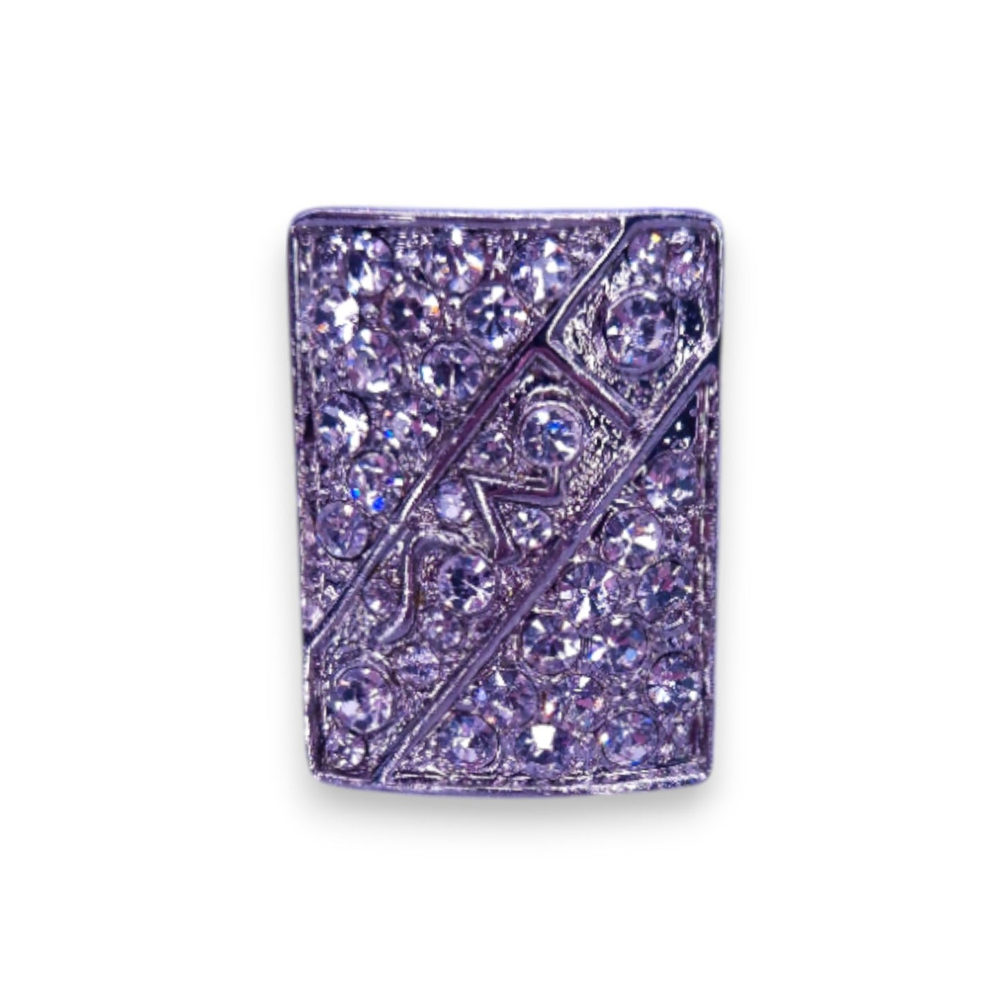 Silver Tone Clear Stones Statement Ring