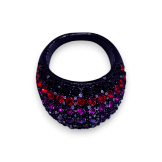 Metal Multi Colour Cubic Zirconia Statement Ring