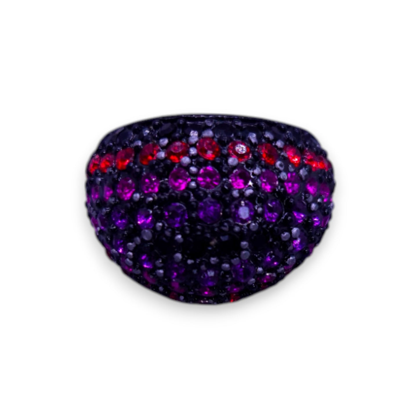 Metal Multi Colour Cubic Zirconia Statement Ring