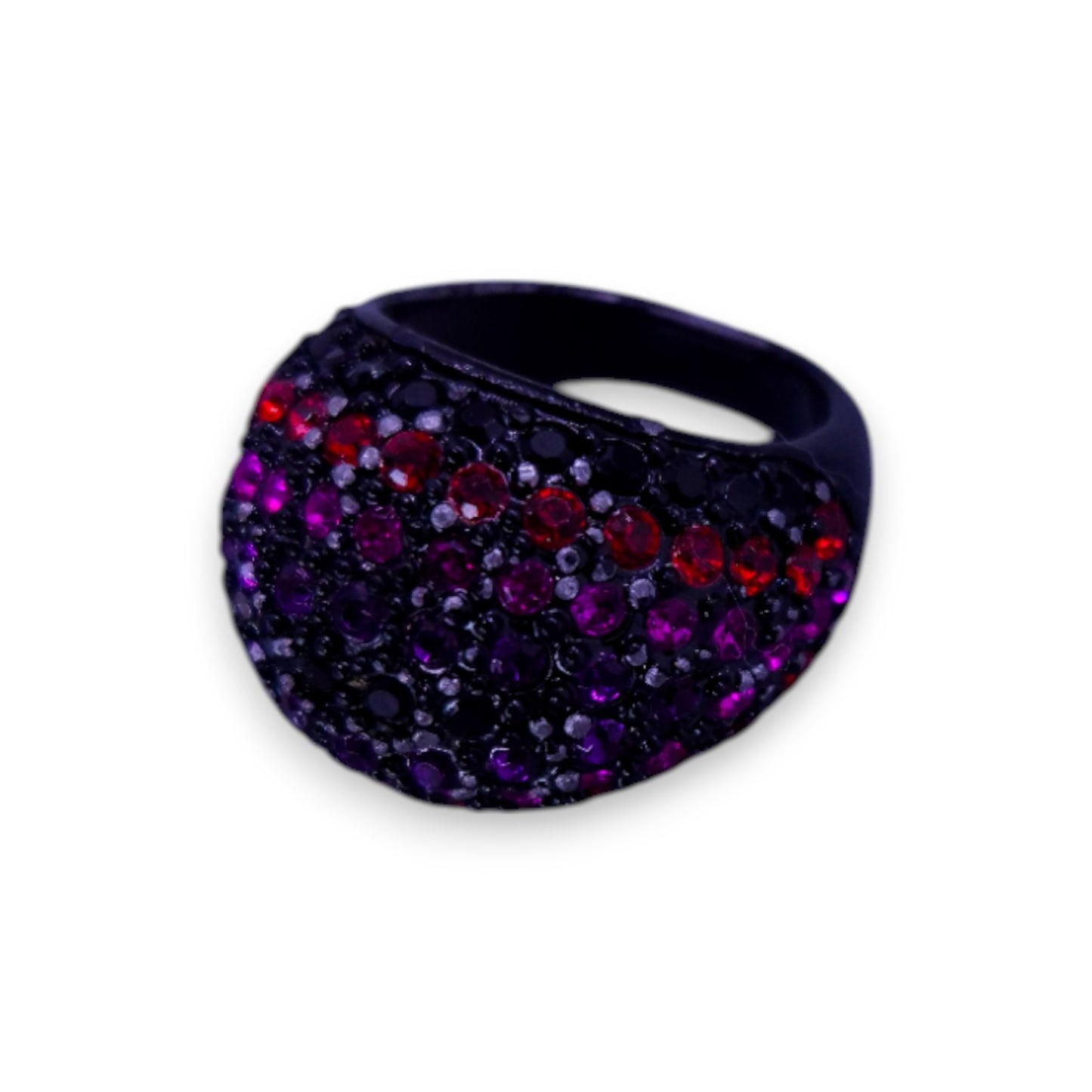 Metal Multi Colour Cubic Zirconia Statement Ring