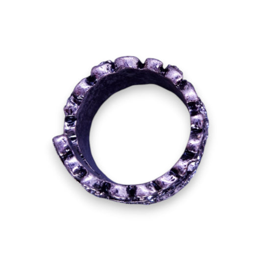 Silver Tone Nature Inspired Leaf Ring