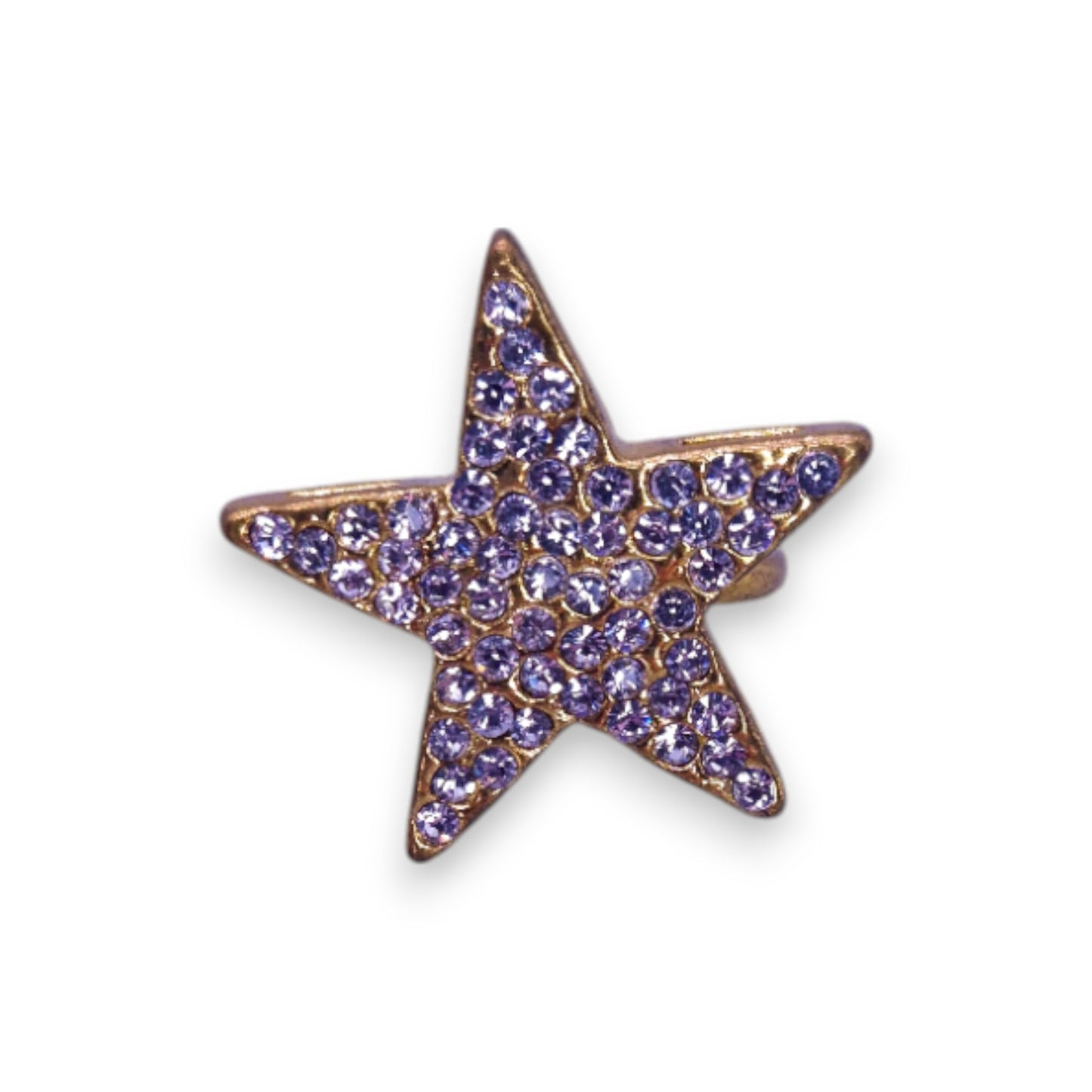 Gold Tone Cubic Zirconia Statement Ring